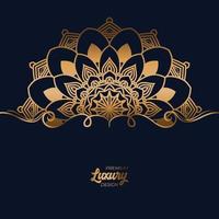 luxe mandala achtergrond met gouden arabesque patroon vector