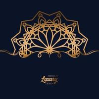 luxe mandala achtergrond met gouden arabesque patroon vector