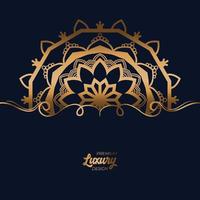 luxe mandala achtergrond met gouden arabesque patroon vector