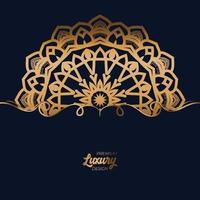 luxe mandala achtergrond met gouden arabesque patroon vector