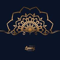 luxe mandala achtergrond met gouden arabesque patroon vector