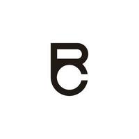 brief rc gemakkelijk meetkundig koppeling logo vector