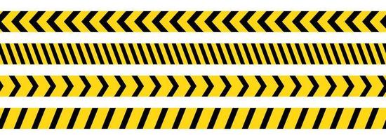 voorzichtigheid, veiligheid plakband. geel, zwart streep Gevaar plakband voor attentie, risico lintje. politie, bouw Oppervlakte teken banier, barrière symbool vector