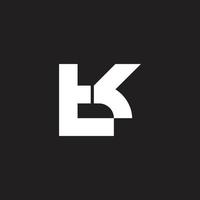 brief tk elegant gemakkelijk meetkundig logo vector