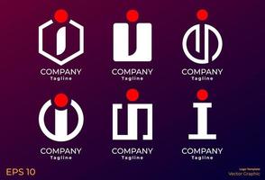brief 'i' logo. modern minimaal logo sjabloon. logo concept. eps 10. vector grafisch.