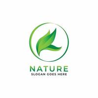 groen blad logo ecologie natuur vector pictogram