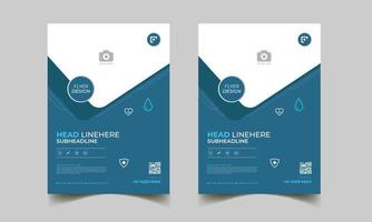 medisch gezondheidszorg folder of poster brochure Hoes sjabloon vector