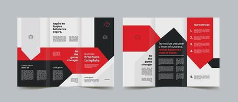 modern schoon bedrijf drievoud brochure ontwerp sjabloon vector