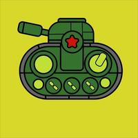 illustratie vector grafisch tank schattig stijl