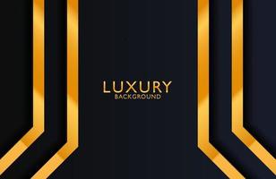 luxe elegante achtergrond met gouden lijnensamenstelling op donker zwart oppervlak vector