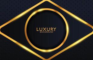 luxe elegante achtergrond met gouden geometrisch vormelement vector