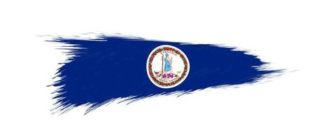 vlag van Virginia ons staat in grunge borstel. vector