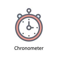 chronometer vector vullen schets pictogrammen. gemakkelijk voorraad illustratie voorraad