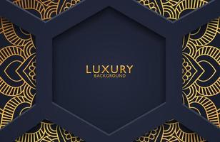luxe 3d achtergrond met gouden sierlijke mandala voor huwelijksuitnodiging, boekomslag. arabesque islamitische achtergrond vector