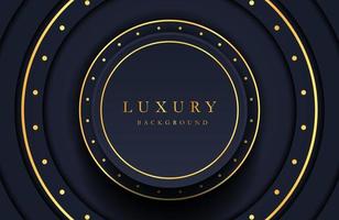 luxe elegante achtergrond met gouden element op donker zwart oppervlak. lay-out van de bedrijfspresentatie vector