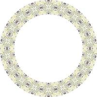 decoratief ronde kader met bloemen patroon Aan wit achtergrond. vector illustratie.