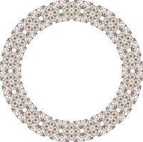 decoratief ronde kader met bloemen patroon. elegant element voor ontwerp in oostelijk stijl, plaats voor tekst. bloemen grens. kant illustratie voor uitnodigingen en groet kaarten. vector