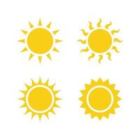 reeks van verschillend zon pictogrammen. vector van verscheidenheid vorm zon icoon Aan wit achtergrond