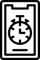 vector ontwerp mobiel stopwatch icoon stijl