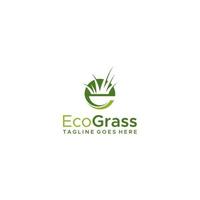 brief e met gras logo ontwerp vector