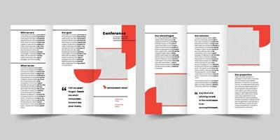 conferentie drievoud brochure sjabloon, folder vector lay-out drievoud mockup pro vector