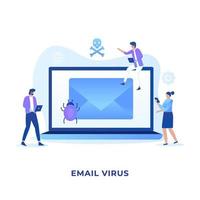 virus e-mail illustratie conceptontwerp vector