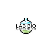 natuurlijk lab logo ontwerpt concept, wetenschap en geneeskunde creatief symbool, eco lab logo sjabloon vector