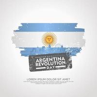 Argentinië revolutie dag groet kaart sjabloon. vector