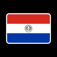 vlag van paraguay, officiële kleuren en verhoudingen. vectorillustratie. vector