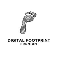 digitaal voetafdruk logo icoon ontwerp illustratie vector