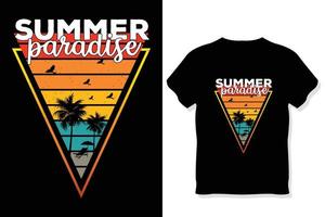 zomer paradijs t overhemd ontwerp ,vintage retro zomer t overhemd ontwerp of strand zomer t overhemd ontwerp vector