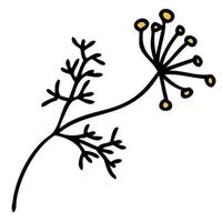 hand- getrokken wild bloem in gemakkelijk tekening stijl. perfect voor tee, stickers, poster, kaart. vector