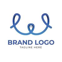 modern brief logo ontwerp vector