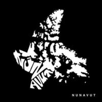 nunavut kaart belettering kunst. nunavut kaart typfout. vector