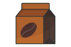 koffie zak icoon illustratie. icoon verwant naar koffie element. vlak lijn icoon stijl, lineal kleur. gemakkelijk vector ontwerp bewerkbare