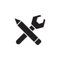 hamer moersleutel vector voor icoon website, ui essentieel, symbool, presentatie
