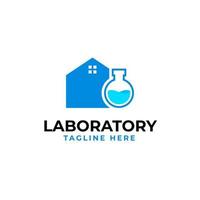 vector laboratorium huis logo ontwerp illustratie idee