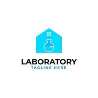 vector laboratorium huis logo ontwerp illustratie idee