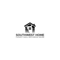 zuidwesten huis logo ontwerp . vector