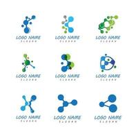 molecuul logo illustratie vector sjabloon