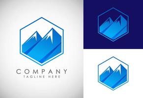 berg logo. berg top top logo ontwerp. buitenshuis wandelen avontuur icoon. vector illustratie.