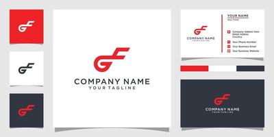 gf of fg beginletter logo ontwerp vector