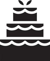 taart icoon symbool vector afbeelding. illustratie van de bakkerij verjaardag geïsoleerd ontwerp afbeelding. eps 10
