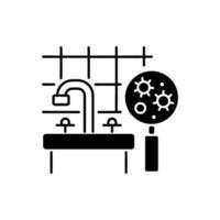 schimmel zwarte lineaire pictogram vector