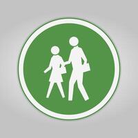 school zone symbool teken isoleren op witte achtergrond, vector illustratie