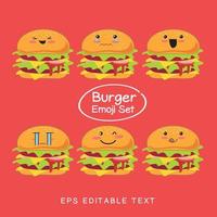 hamburger emoji. vector het dossier.