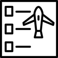 vlucht checklist vector icoon stijl