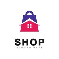 boodschappen doen zak logo icoon ontwerp vector