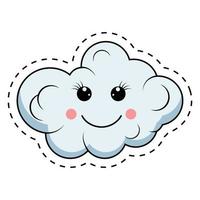 schattig wolk tekenfilm illustratie grafisch vector