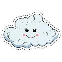 schattig wolk tekenfilm illustratie grafisch vector